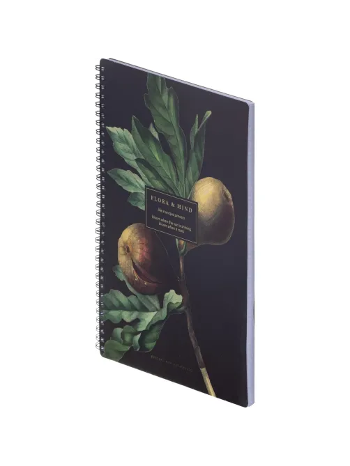 Бизнес-тетрадь, BS, А4, 96л., клетка, мягкий, спираль. Flora, инжир, N4283