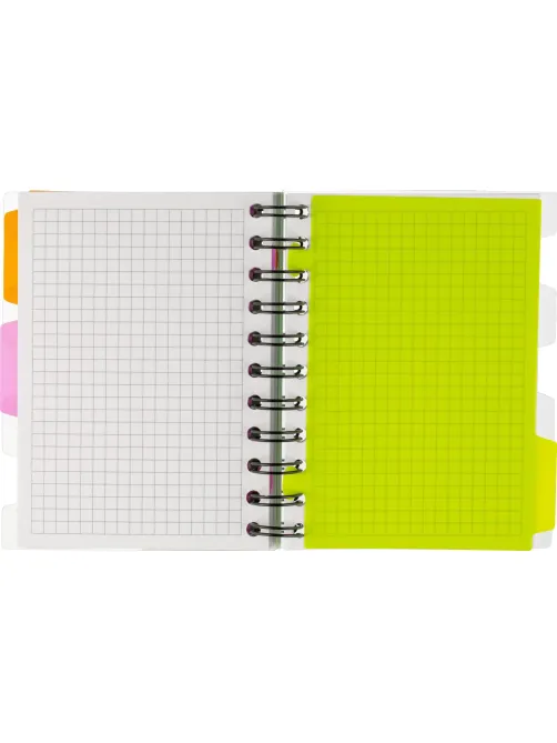 Бизнес-тетрадь 140л,кл,А6,SPIRAL BOOK Салатовый,евросп,обл.пл,раздел.84114