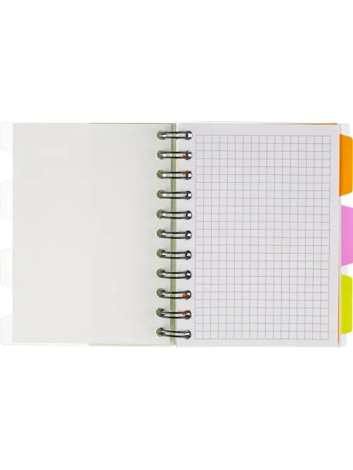 Бизнес-тетрадь 140л,кл,А6,SPIRAL BOOK Салатовый,евросп,обл.пл,раздел.84114