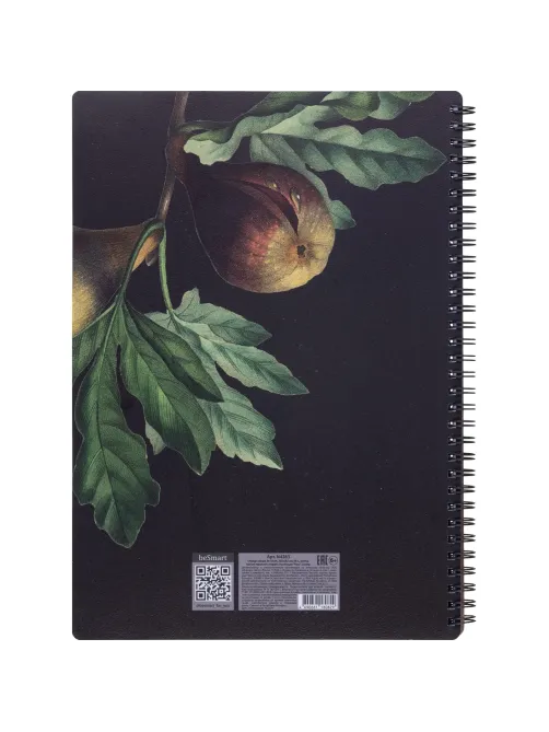 Бизнес-тетрадь, BS, А4, 96л., клетка, мягкий, спираль. Flora, инжир, N4283