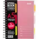 Бизнес-тетрадь 140л,кл,А5,SPIRAL BOOK Розовый,евроспир,обл.пласт,разд.84111