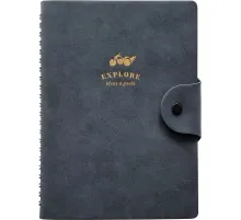 Бизнес-тетрадь Infolio 14x20см 96л клет,спираль Исследовать,гол I1778/blue