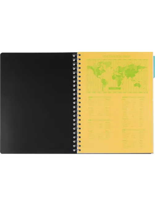 Бизнес-тетрадь SMARTBOOK А4 120л. клетка,спир,микроп,разд,карм,сер-бирюз