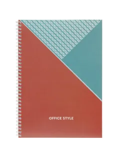 Бизнес-тетрадь А4,96л,обл.карт,греб,кл,Office Style,бежевая