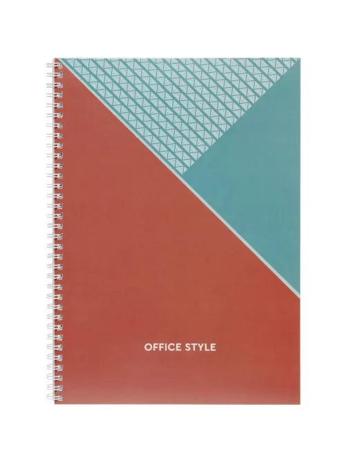 Бизнес-тетрадь А4,96л,обл.карт,греб,кл,Office Style,бежевая