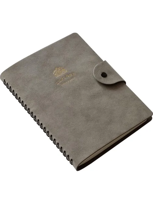 Бизнес-тетрадь Infolio 14x20см 96л клет спираль Исследовать,сер I1778/grey