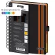 Бизнес-тетрадь Ambition 5,А5,150л,148х205,5 раз,рез под руч,кл+л,красн,0005