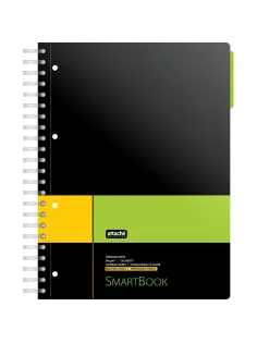 Бизнес-тетрадь SMARTBOOK А4 120л. линейка,спир,микроп,разд,карм,жел-зел