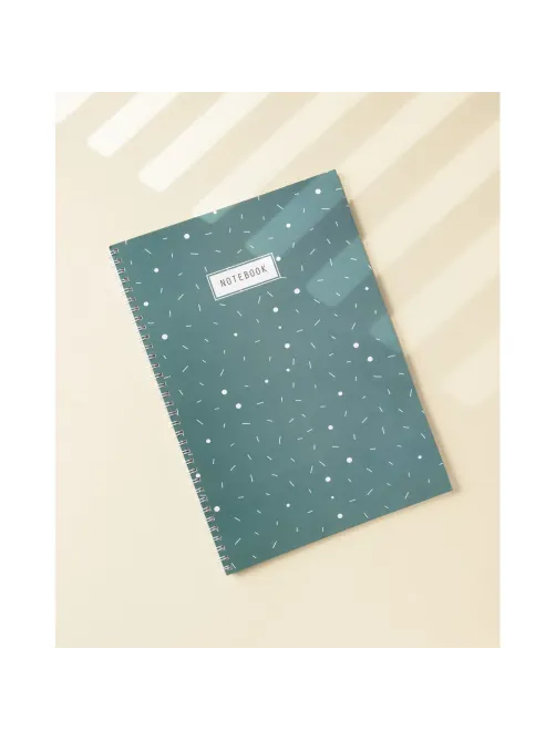 Бизнес-тетрадь Flakes blue обложка УФ лак, спираль, А4, 48л, клетка