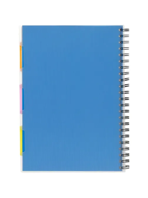 Бизнес-тетрадь 140л,кл,А4,SPIRAL BOOK Синий,евроспир,обл.пласт,раздел.84101