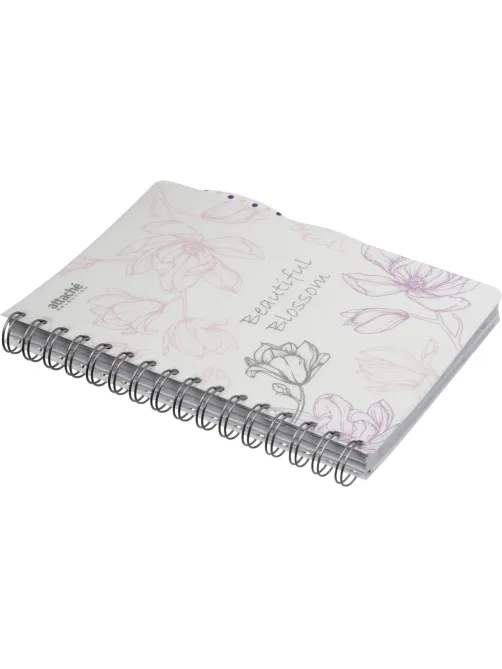 Бизнес-тетрадь А5,140л,кл,спир,плас Attache Selection Flower DreamsBlossom