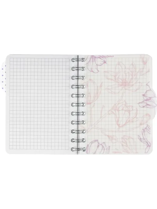 Бизнес-тетрадь А6,120л,кл,спир,пласт Attache Selection Flower Dreams 876753