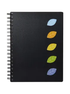 Бизнес-тетрадь Attache Office Creative B5, 120л черн,кл,5 разд,спираль