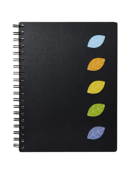 Бизнес-тетрадь Attache Office Creative B5, 120л черн,кл,5 разд,спираль