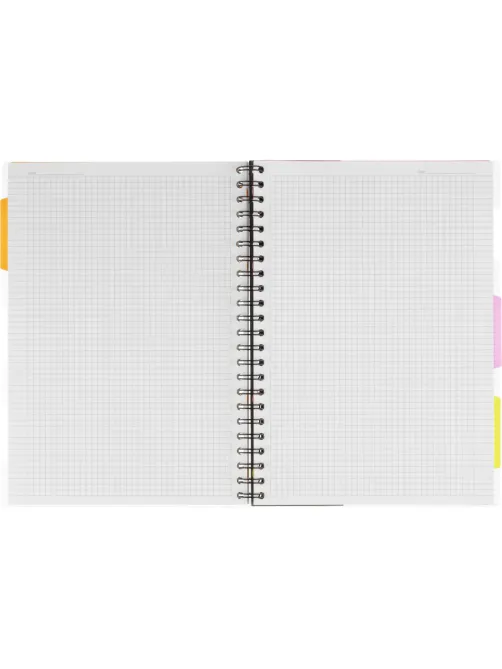 Бизнес-тетрадь 140л,кл,А4,SPIRAL BOOK Розовый,евроспир,обл.пласт,разд.84105