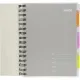 Бизнес-тетрадь 140л,кл,А5,SPIRAL BOOK Серый,евроспир,обл.пласт,раздел.84109