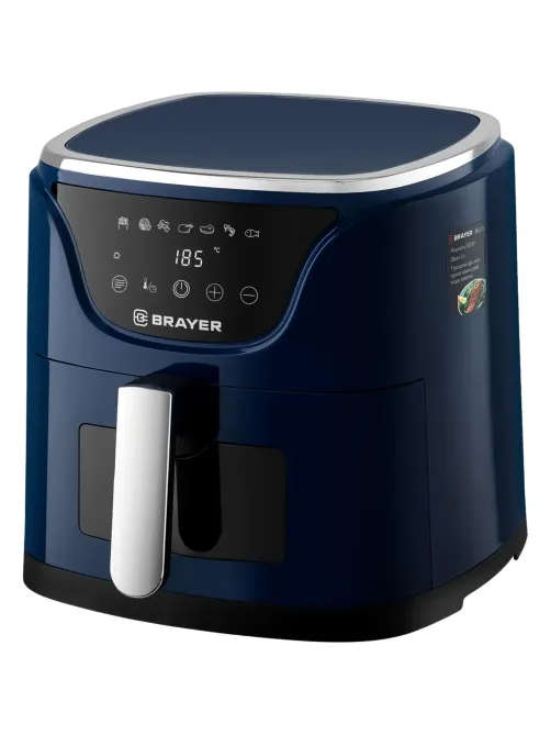 Аэрогриль BRAYER 2036BR,1500 Вт,5л, t.200С,съем.реш,таймер,LCD-дисп,7 прогр
