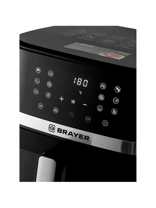 Аэрогриль BRAYER 2040BR,1800Вт,10л,t.200С,съем.реш,таймер,LCD-дисп,12прогр