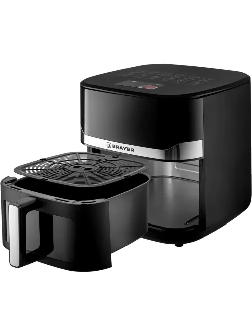 Аэрогриль BRAYER 2040BR,1800Вт,10л,t.200С,съем.реш,таймер,LCD-дисп,12прогр