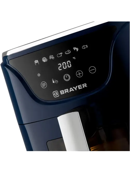 Аэрогриль BRAYER 2036BR,1500 Вт,5л, t.200С,съем.реш,таймер,LCD-дисп,7 прогр