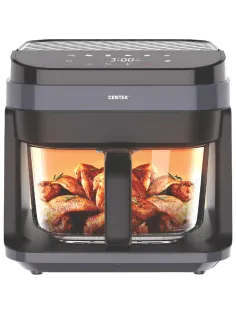 Аэрогриль Centek CT-3101,5,5л, 1350Вт, сенсорное упр., решетка, карбон.тэн