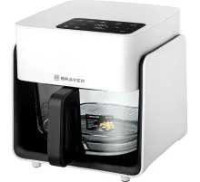 Аэрогриль BRAYER 2046BR,1050Вт,4,2л, t. 200С,съем реш,тайм,LCD-дисп,8 прогр