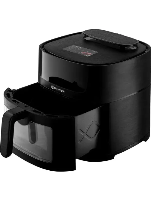 Аэрогриль BRAYER 2042BR, 1800Вт,8л,t.200С,съем.реш,тайм,LCD-дисп,8 пр, пар