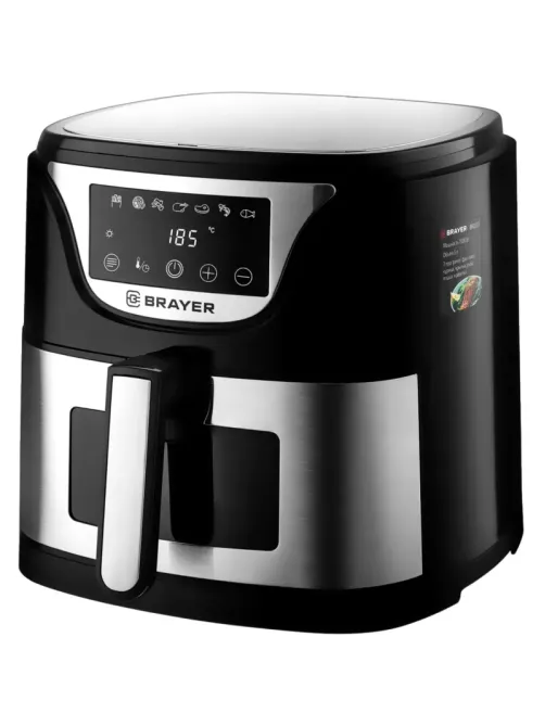 Аэрогриль BRAYER 2037BR,1500Вт,5л,t.200С,съем.реш,таймер,LCD-дисп,7 прогр