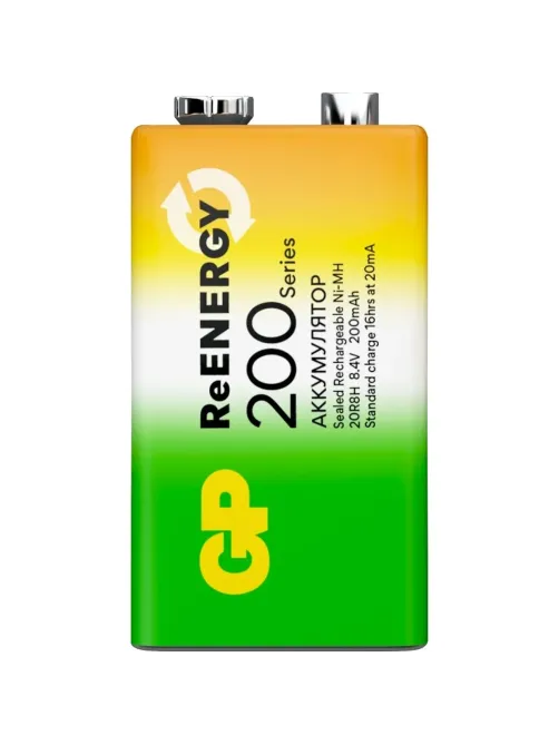 Аккумулятор GP 200mAh Крона 8,4V NiMh 20R8H-2CRU1/ 20R8HRGY-2CRCB1 бл/1шт