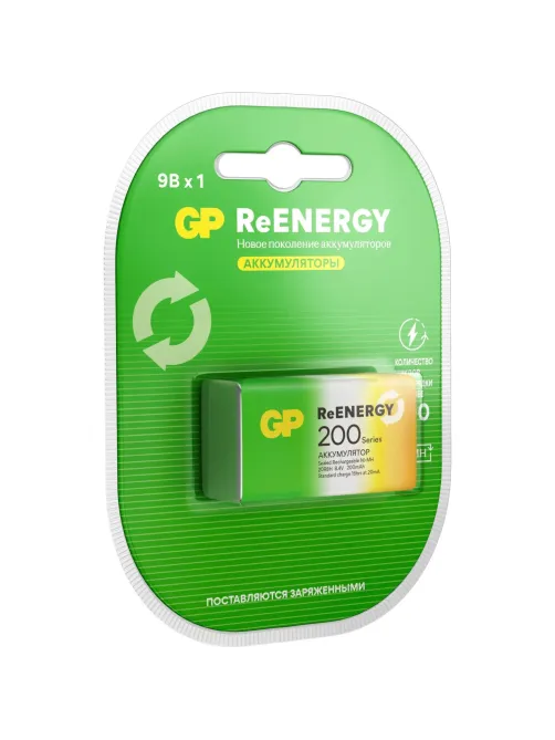 Аккумулятор GP 200mAh Крона 8,4V NiMh 20R8H-2CRU1/ 20R8HRGY-2CRCB1 бл/1шт