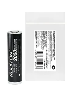 Аккумулятор ROBITON LI18650-2000NP-PK1 без защиты с плоским контактом PK1