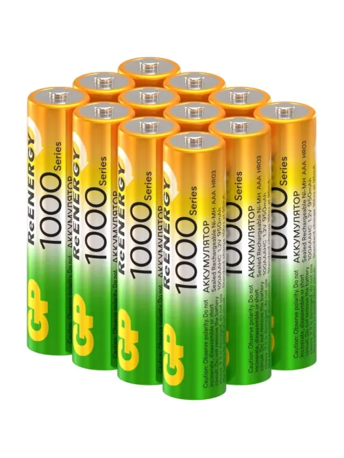 Аккумулятор GP GP100AAAHC-B12/100AAAHCRGY-B12 /312 ААА 1000(min950mAh)12шт