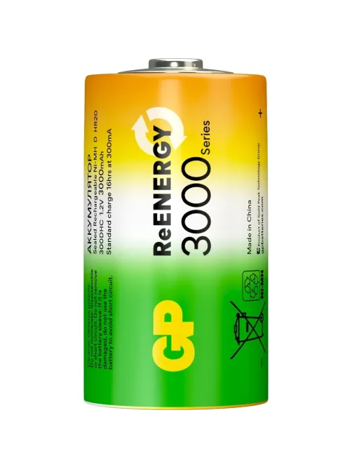 Аккумулятор GP 3000mAh D 300DHCRGY-2CRCB2 Ni-Mh 2шт/уп