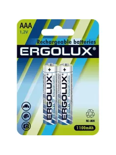 Аккумулятор Ergolux AAA-1100mAh Ni-Mh 2шт/бл(NHAAA1100BL2,1.2В)(12446)