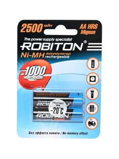 Аккумулятор ROBITON 2500MHAA-2, BL2, 2шт/уп