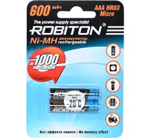 Аккумулятор ROBITON 600MHAAA-2 BL2 (2шт/уп)
