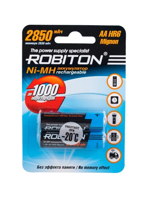 Аккумулятор ROBITON 2850MHAA-2 BL2 (2шт/уп)