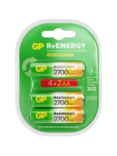 Аккумулятор GP 2600mAh AA 270AAHC4/2-2CR6/ 270AAHC4/2RSY-2CRCB6 бл/6шт