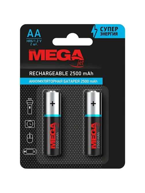 Аккумулятор АА/HR6 Ni-MH Rechargeable 2500mAh бл/2шт