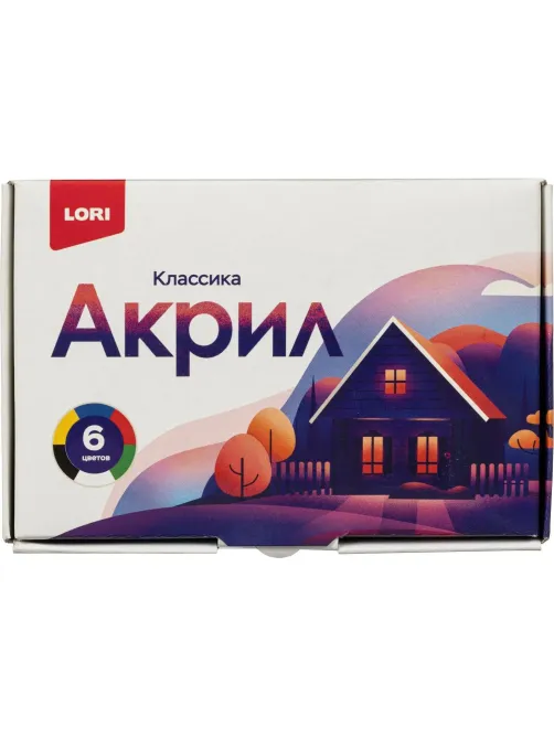 Краски акриловые КЛАССИКА, 6 цв. по 15 мл Акрк-004 набор