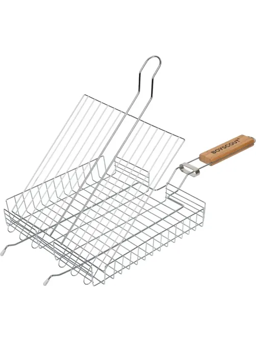 Решетка-гриль BOYSCOUT 25x25x4cм, облегченная, унив., глубокая/61641