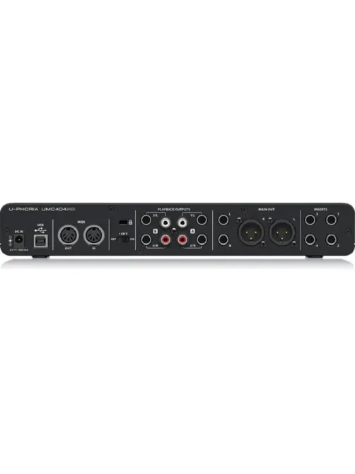 Аудиоинтерфейс Behringer UMC404HD, внешний, MIDI, USB 2.0, 4 вх/4 вых