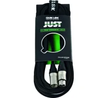 Кабель микрофонный Quik Lok Just MF 2 SL, метал. разъемы XLR/F - XLR/M, 2м