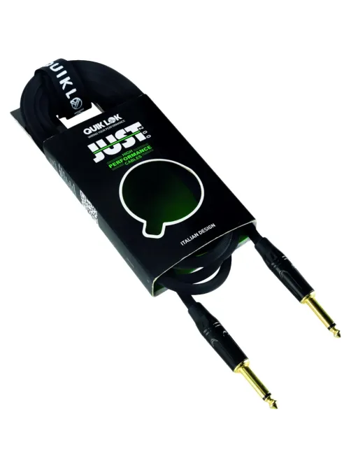 Кабель Quik Lok JUST JJ 3, инструментальный, 3м, Mono Jack черн (JUST JJ 3)