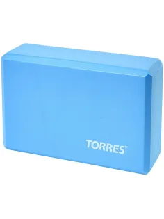 Блок для йоги TORRES, YL8005, размер 8x15x23 см, материал ЭВА, голубой
