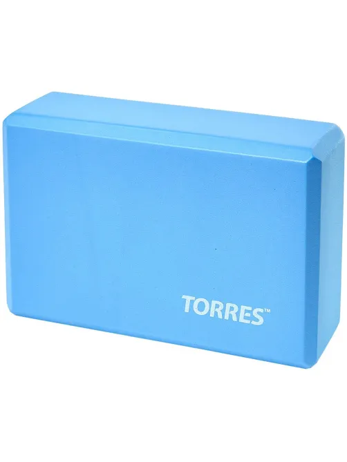 Блок для йоги TORRES, YL8005, размер 8x15x23 см, материал ЭВА, голубой