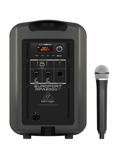 Акустическая система Behringer MPA200BT, 200Вт, Bluetooth, аккум, радио мкф