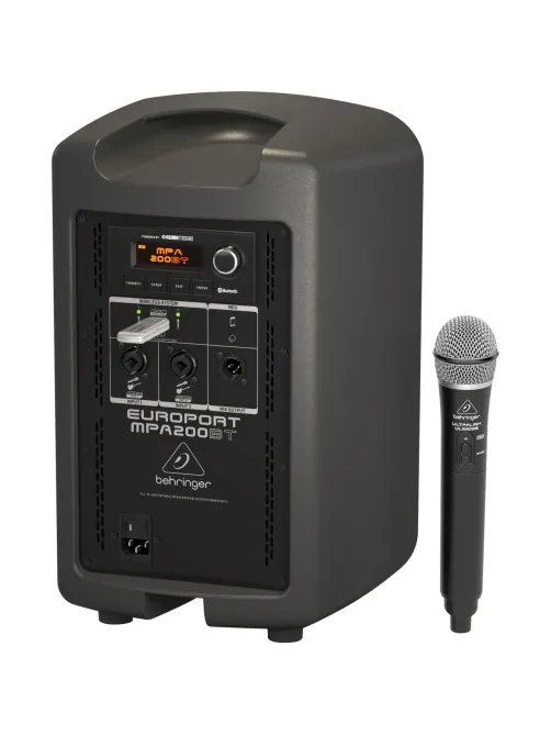 Акустическая система Behringer MPA200BT, 200Вт, Bluetooth, аккум, радио мкф