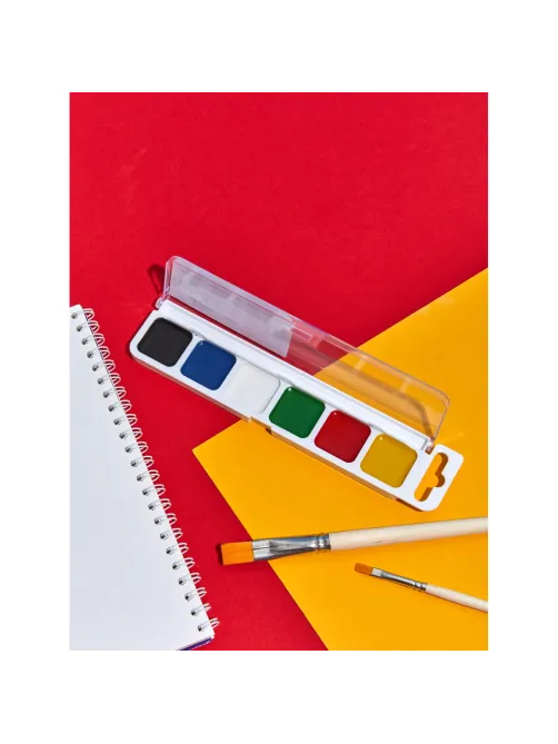 Краски акварельные Комус Класс ColorPics   набор 6цв б/кист пласт