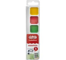 Краски акварельные Комус Класс ColorPics   набор 6цв б/кист пласт